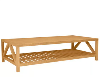 ARBOR GRANDE - Rectangular teak coffee table by JANUS et Cie - view 2